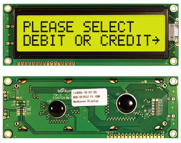 NHD-0216SZ-FL-YBW by newhaven display